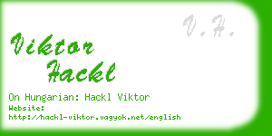 viktor hackl business card